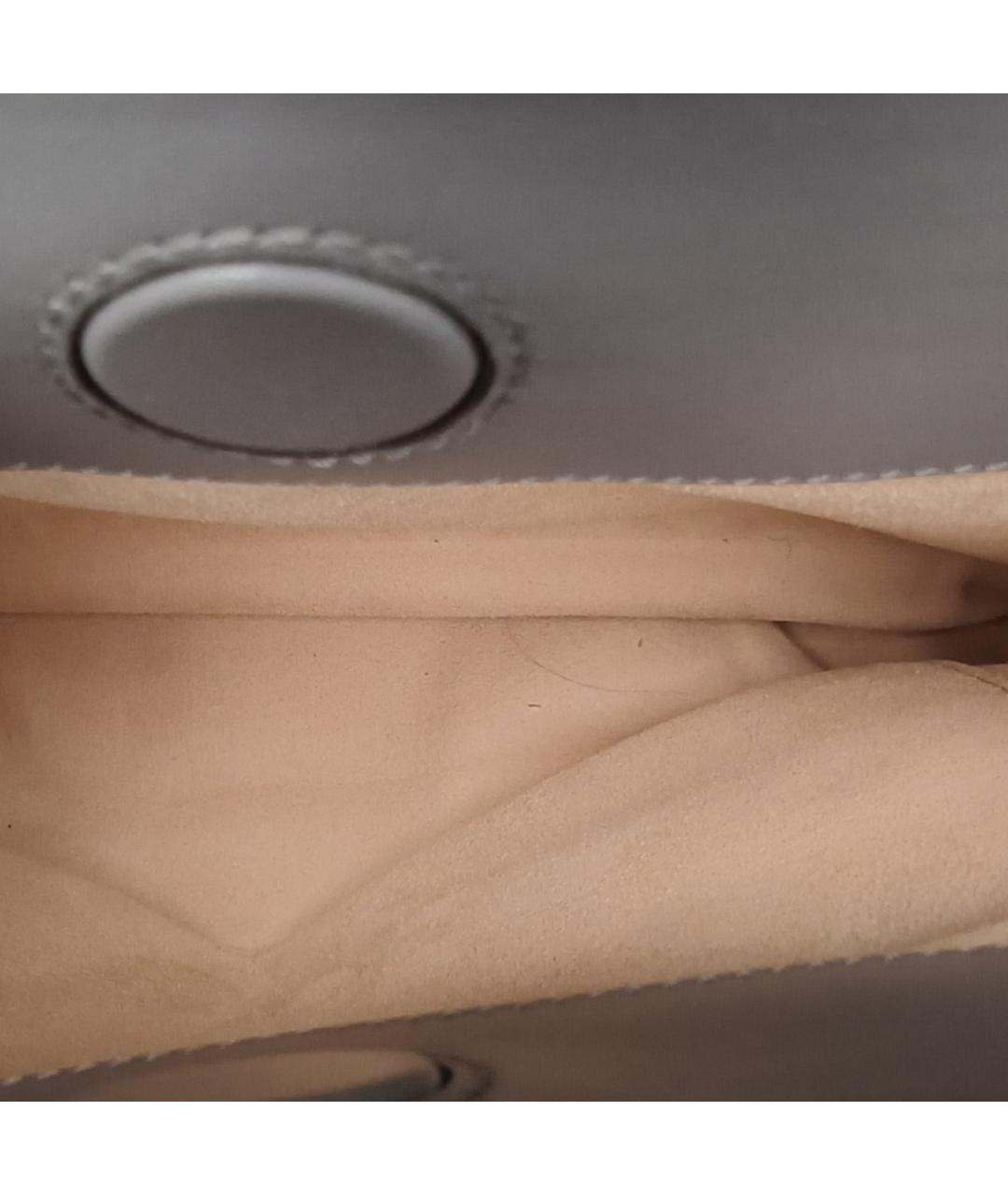 GUCCI Серая кожаная сумка с короткими ручками, фото 7