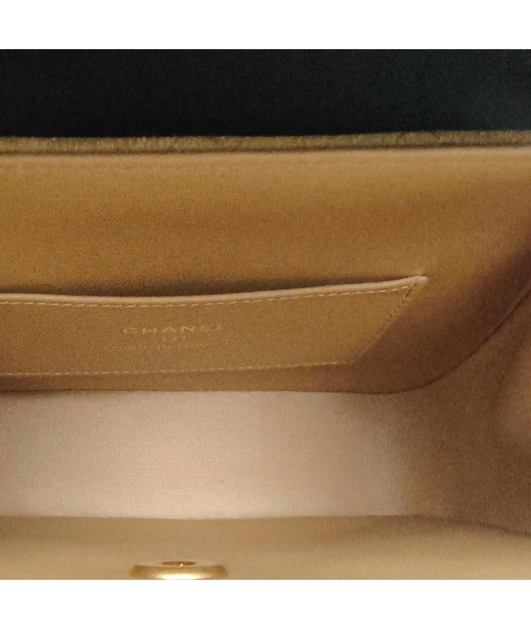 CHANEL Бежевая замшевая сумка через плечо, фото 7