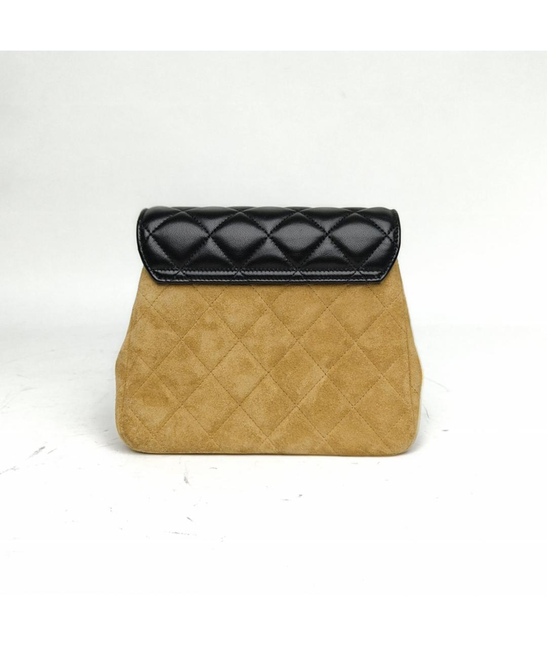 CHANEL Бежевая замшевая сумка через плечо, фото 4
