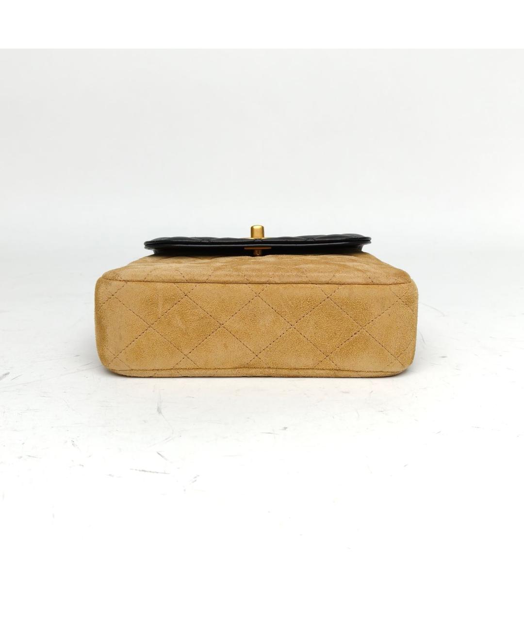 CHANEL Бежевая замшевая сумка через плечо, фото 6