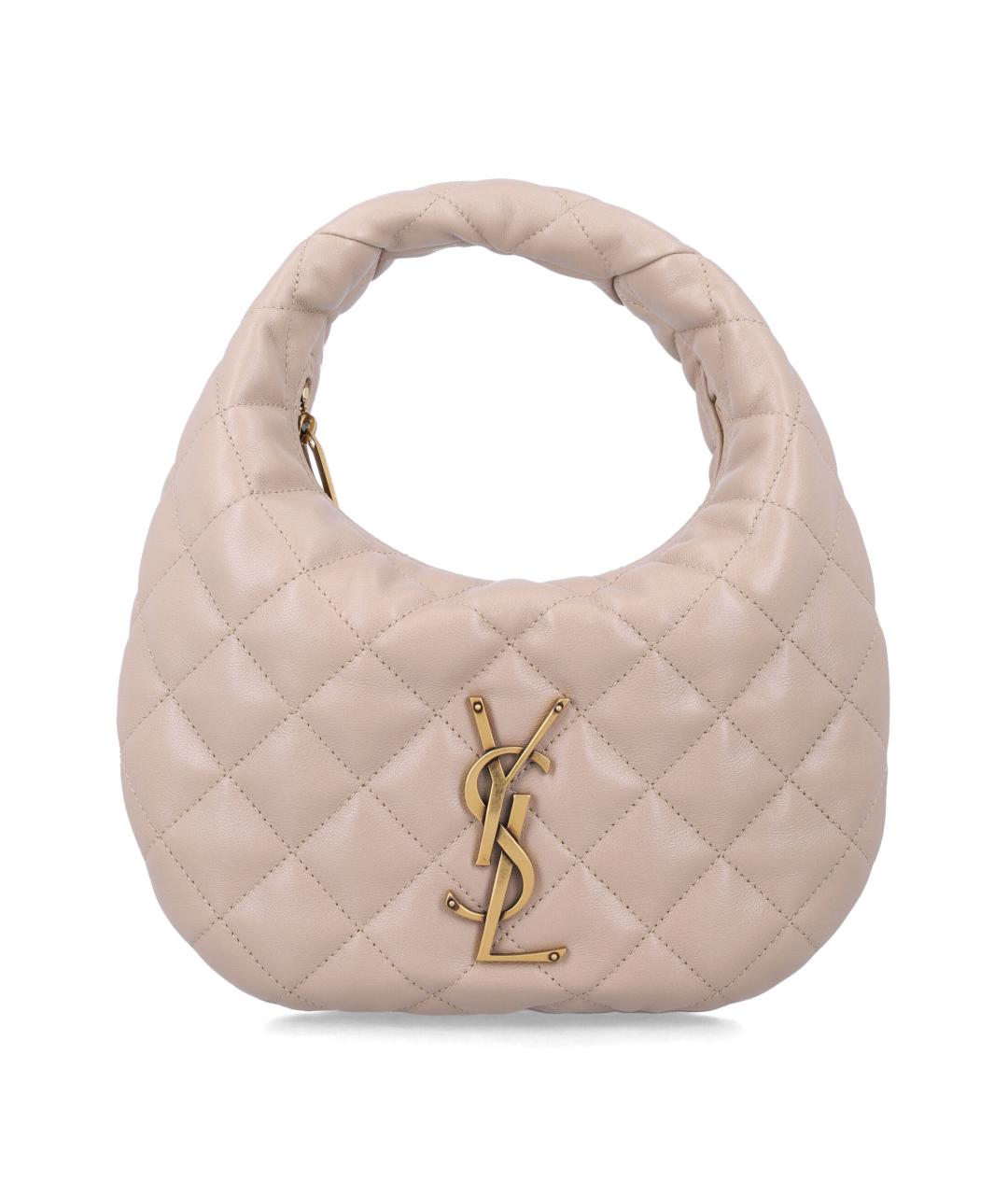 SAINT LAURENT Бежевая кожаная сумка тоут, фото 1