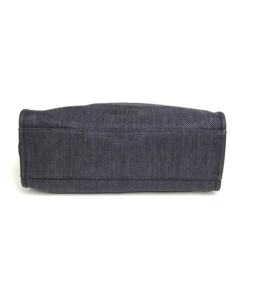 CHANEL Черная тканевая сумка тоут, фото 5