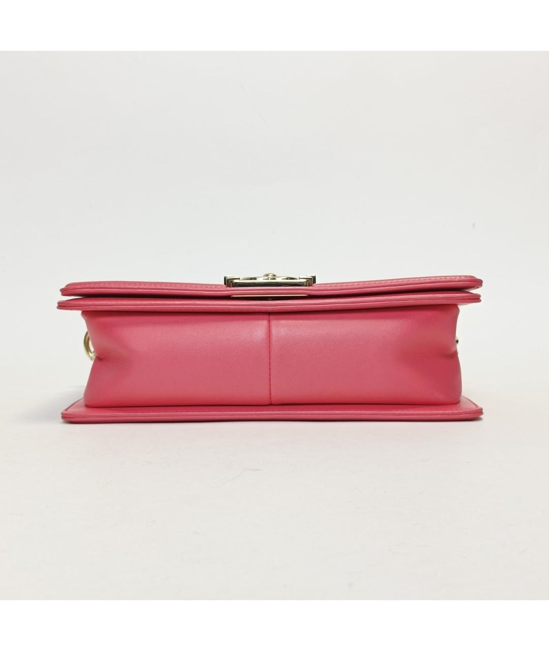 CHANEL Розовая кожаная сумка через плечо, фото 6