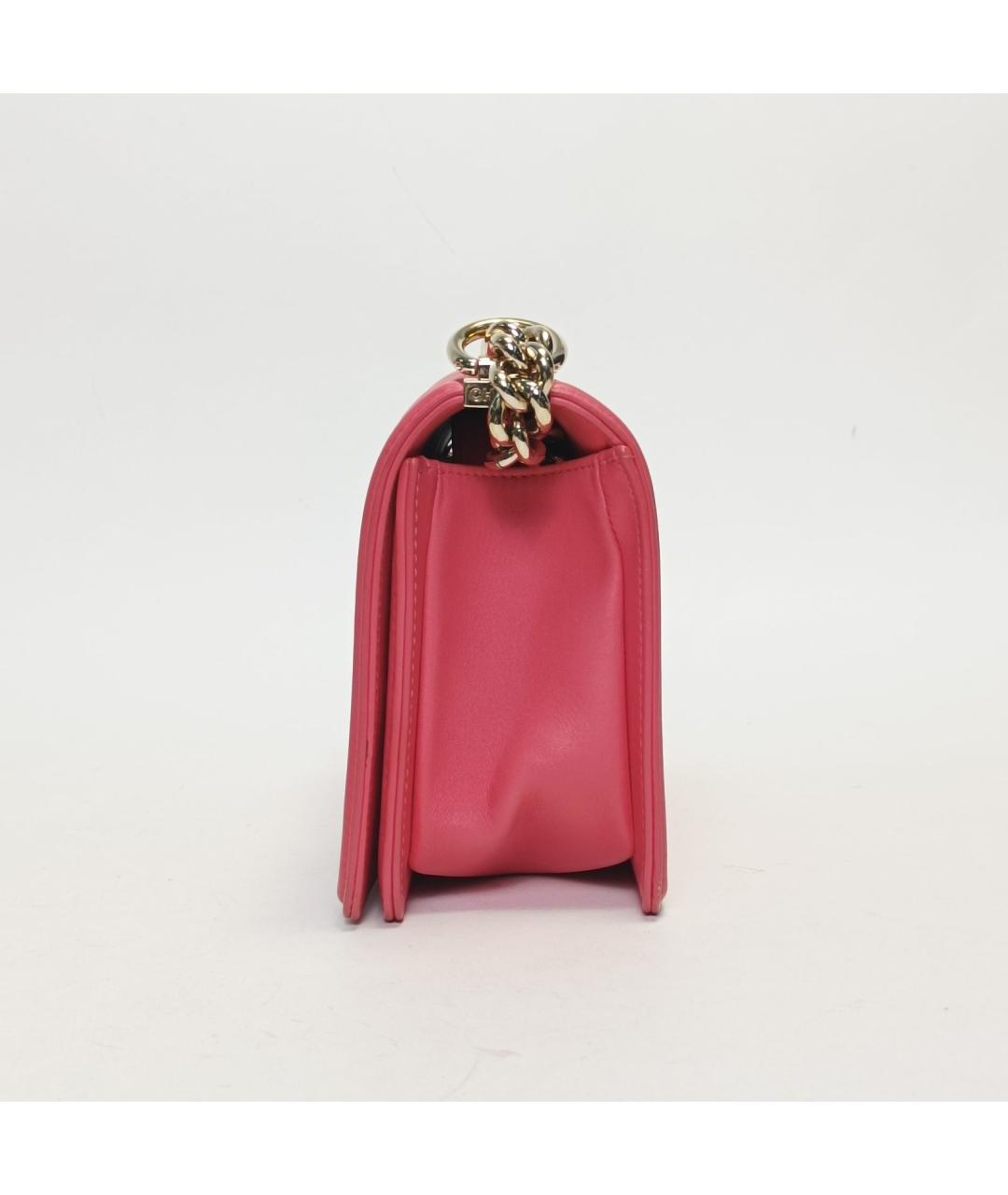 CHANEL Розовая кожаная сумка через плечо, фото 3