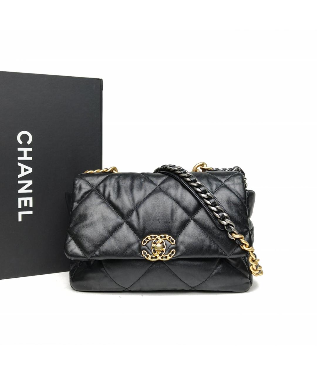 CHANEL Черная кожаная сумка через плечо, фото 9