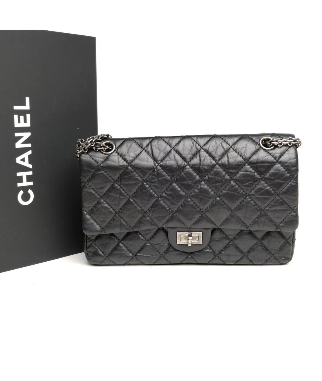 CHANEL Черная кожаная сумка через плечо, фото 7