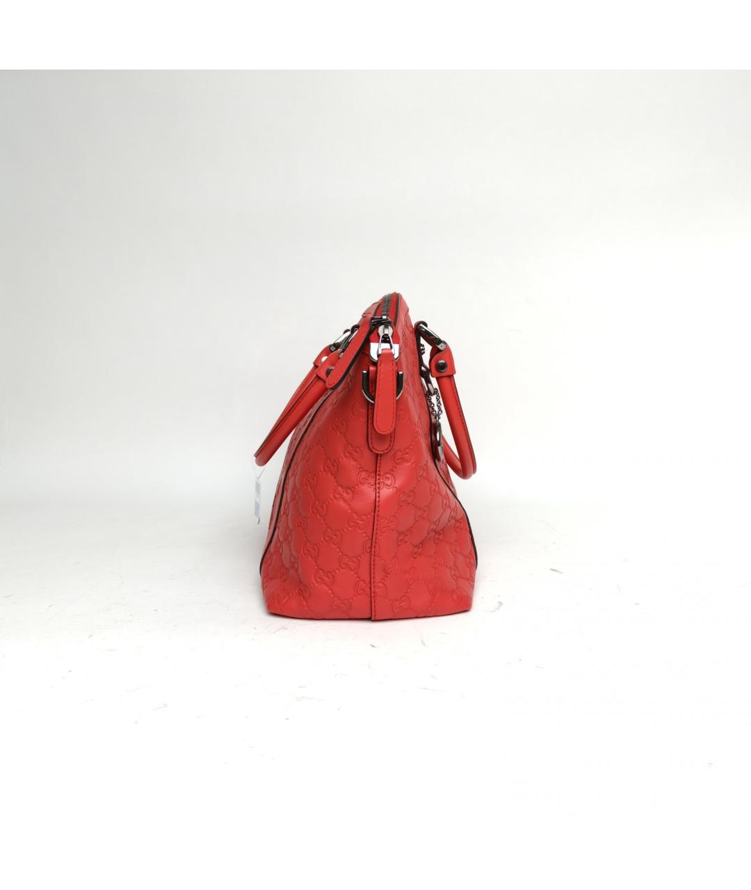 GUCCI Красная кожаная сумка с короткими ручками, фото 5