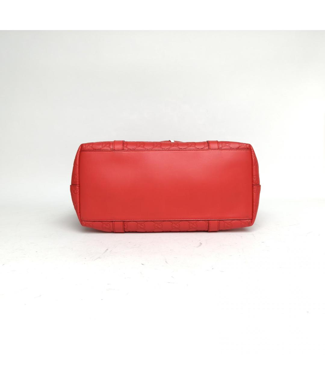 GUCCI Красная кожаная сумка с короткими ручками, фото 6
