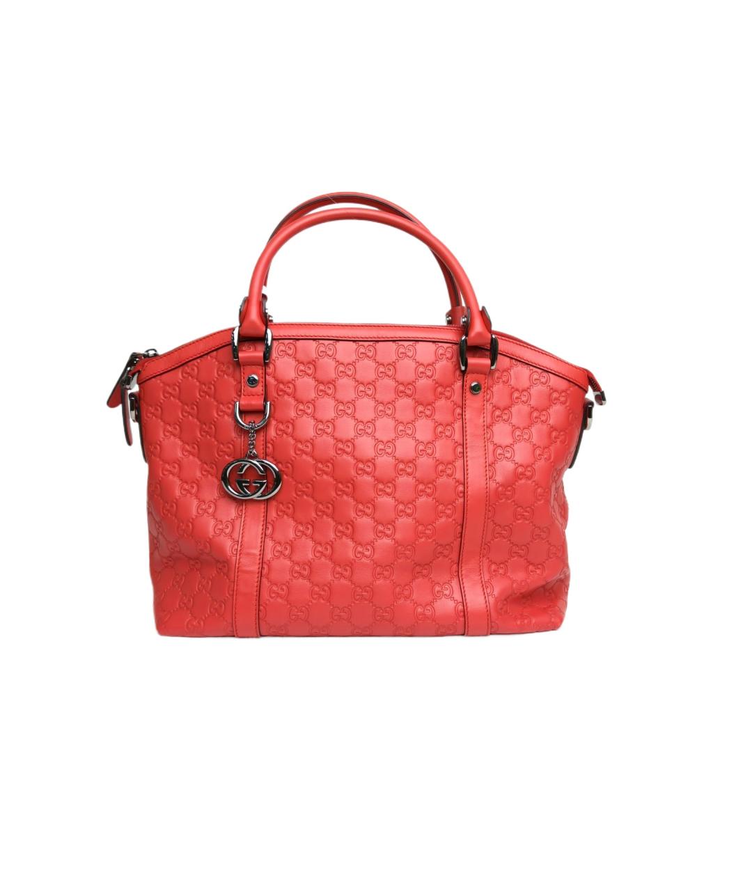 GUCCI Красная кожаная сумка с короткими ручками, фото 10