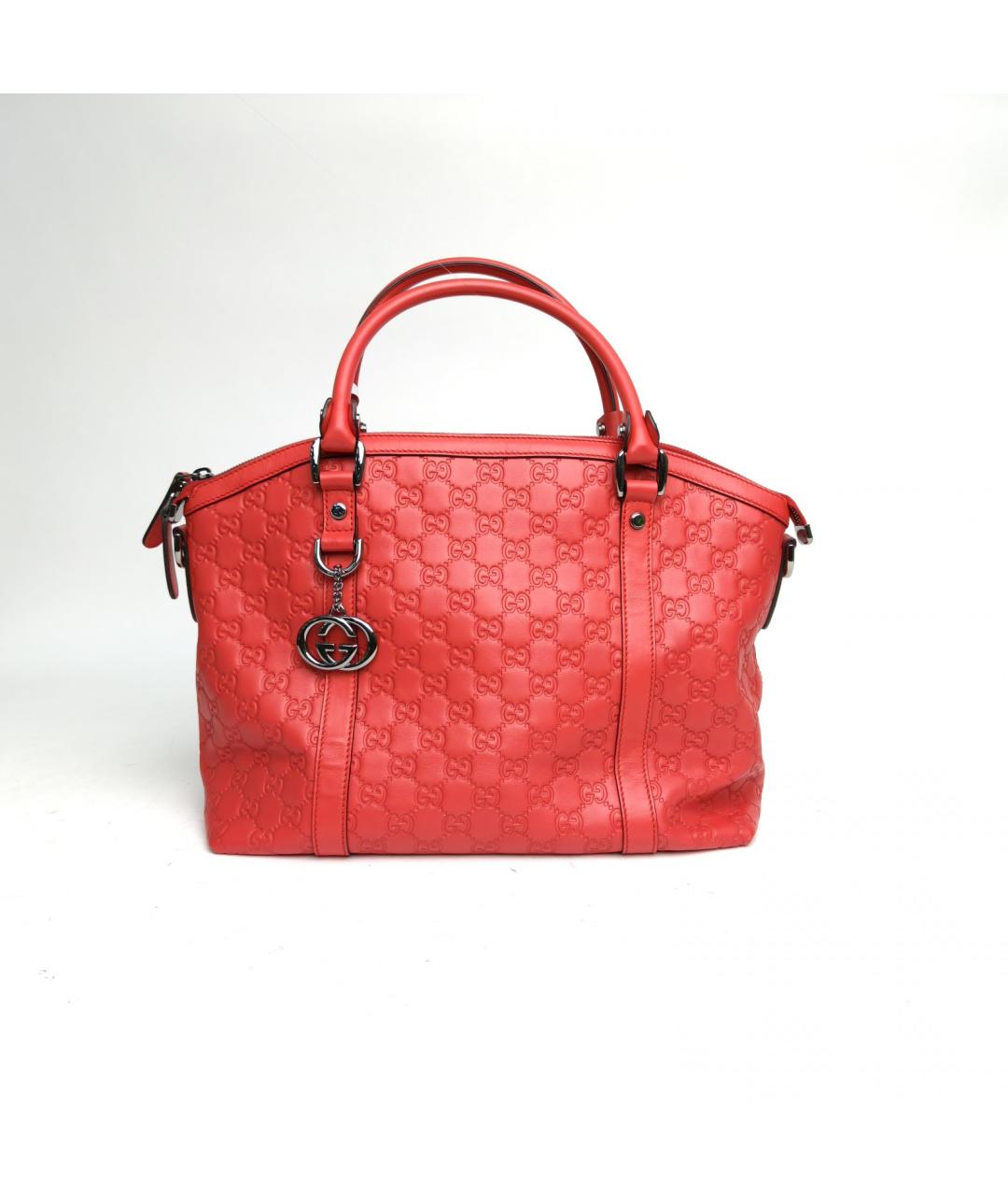 GUCCI Красная кожаная сумка с короткими ручками, фото 2