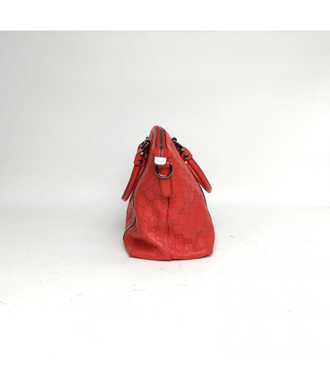 GUCCI Красная кожаная сумка с короткими ручками, фото 3