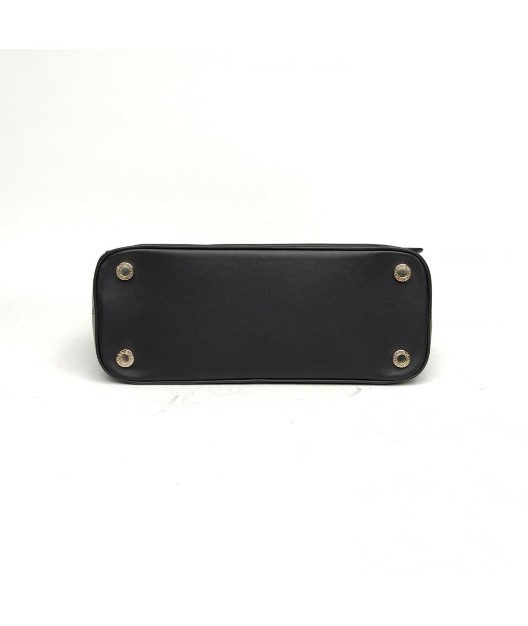BVLGARI Черная кожаная сумка с короткими ручками, фото 6