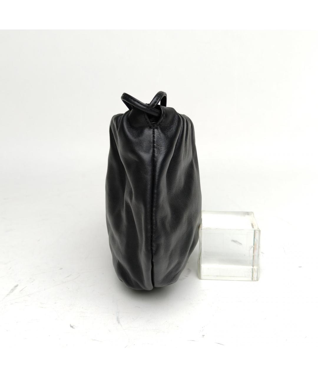 BOTTEGA VENETA Черная кожаная сумка через плечо, фото 5