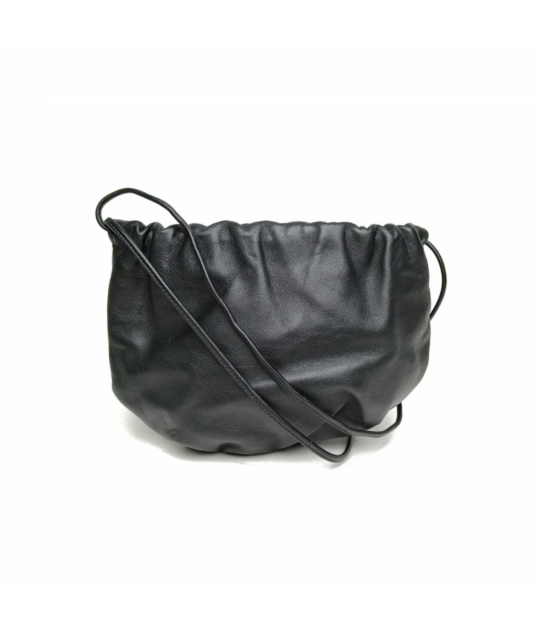 BOTTEGA VENETA Черная кожаная сумка через плечо, фото 2