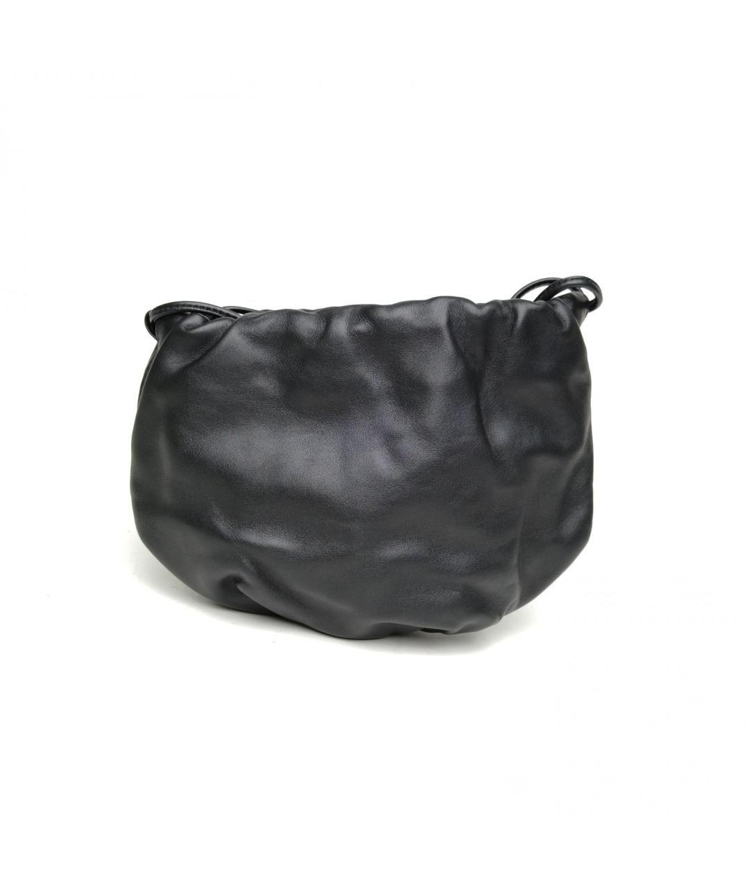 BOTTEGA VENETA Черная кожаная сумка через плечо, фото 4