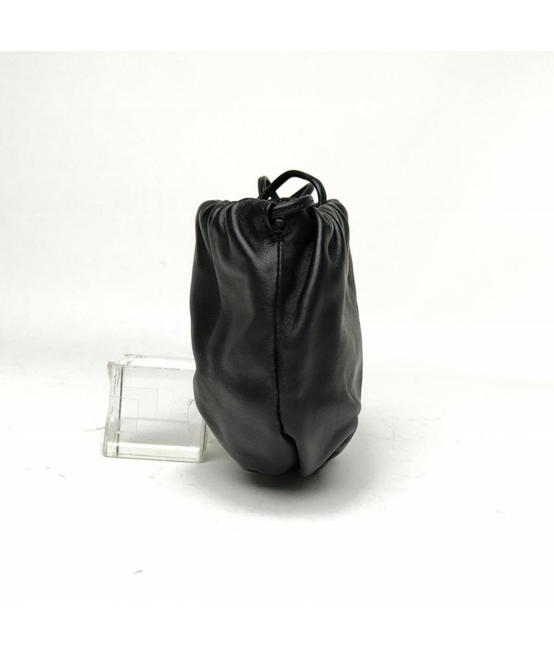 BOTTEGA VENETA Черная кожаная сумка через плечо, фото 3