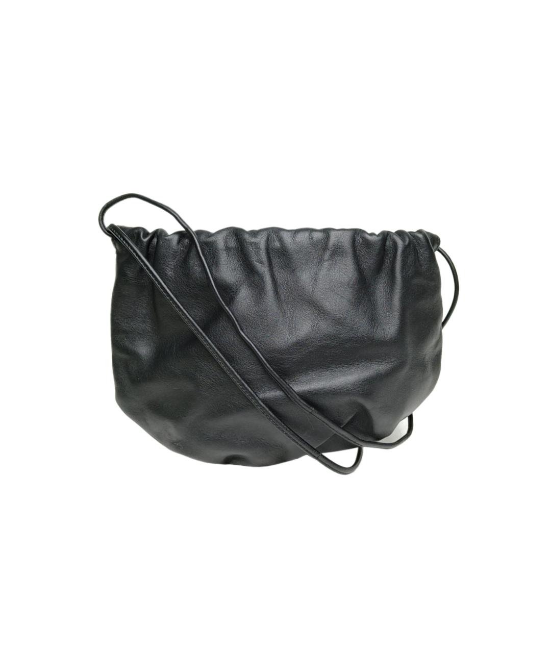 BOTTEGA VENETA Черная кожаная сумка через плечо, фото 1