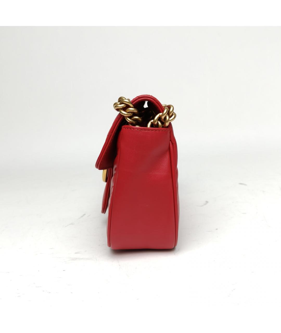 GUCCI Красная кожаная сумка через плечо, фото 3