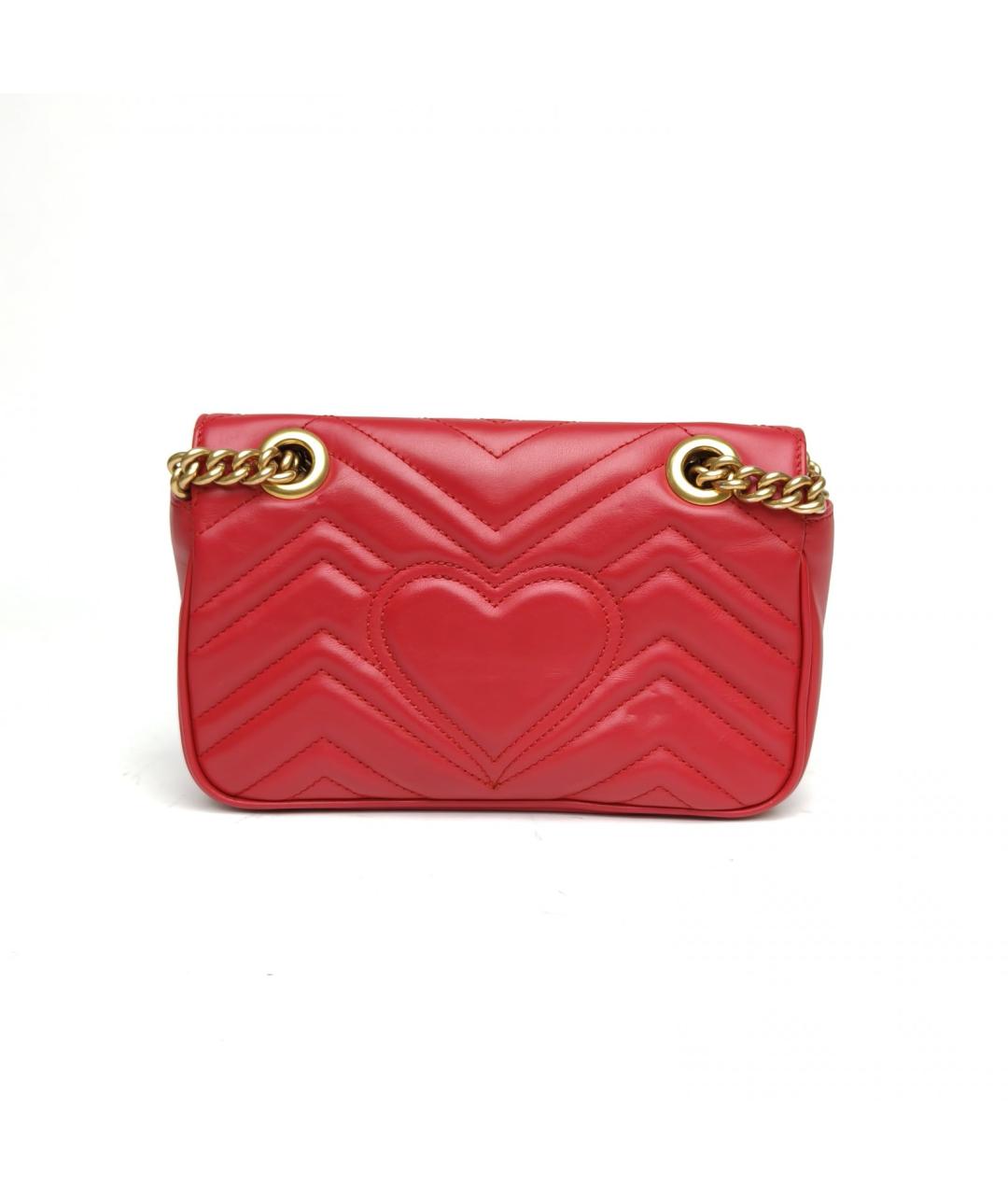 GUCCI Красная кожаная сумка через плечо, фото 4