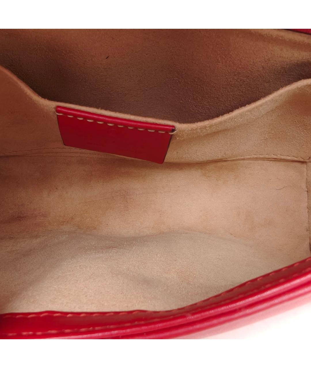 GUCCI Красная кожаная сумка через плечо, фото 7