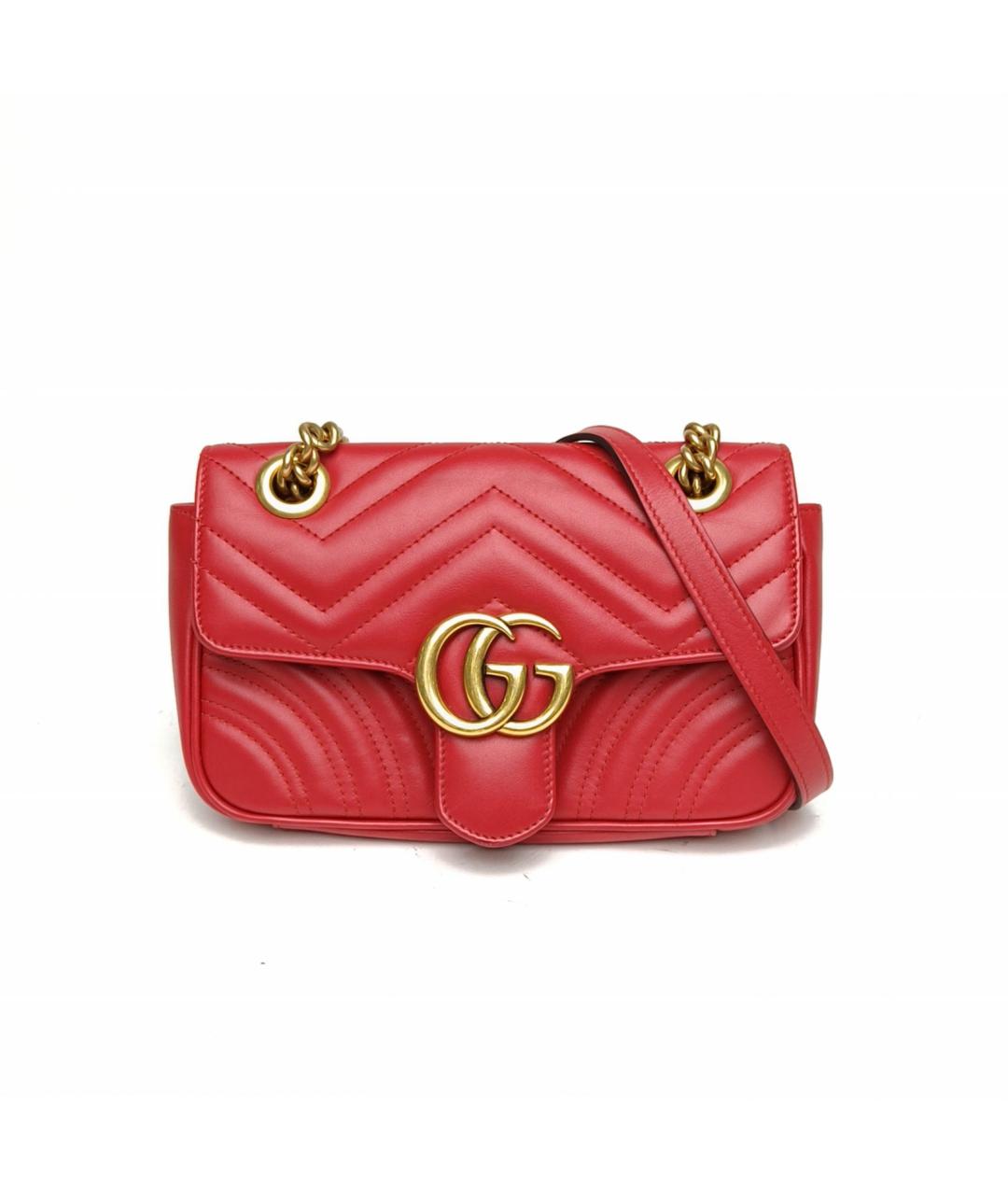 GUCCI Красная кожаная сумка через плечо, фото 2