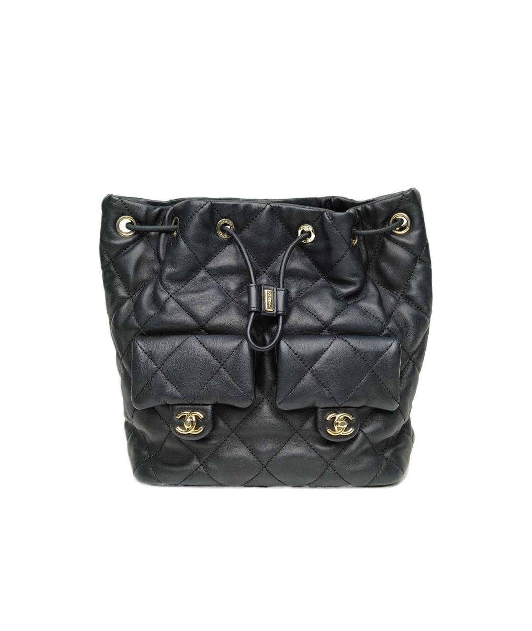 CHANEL Черный кожаный рюкзак, фото 1