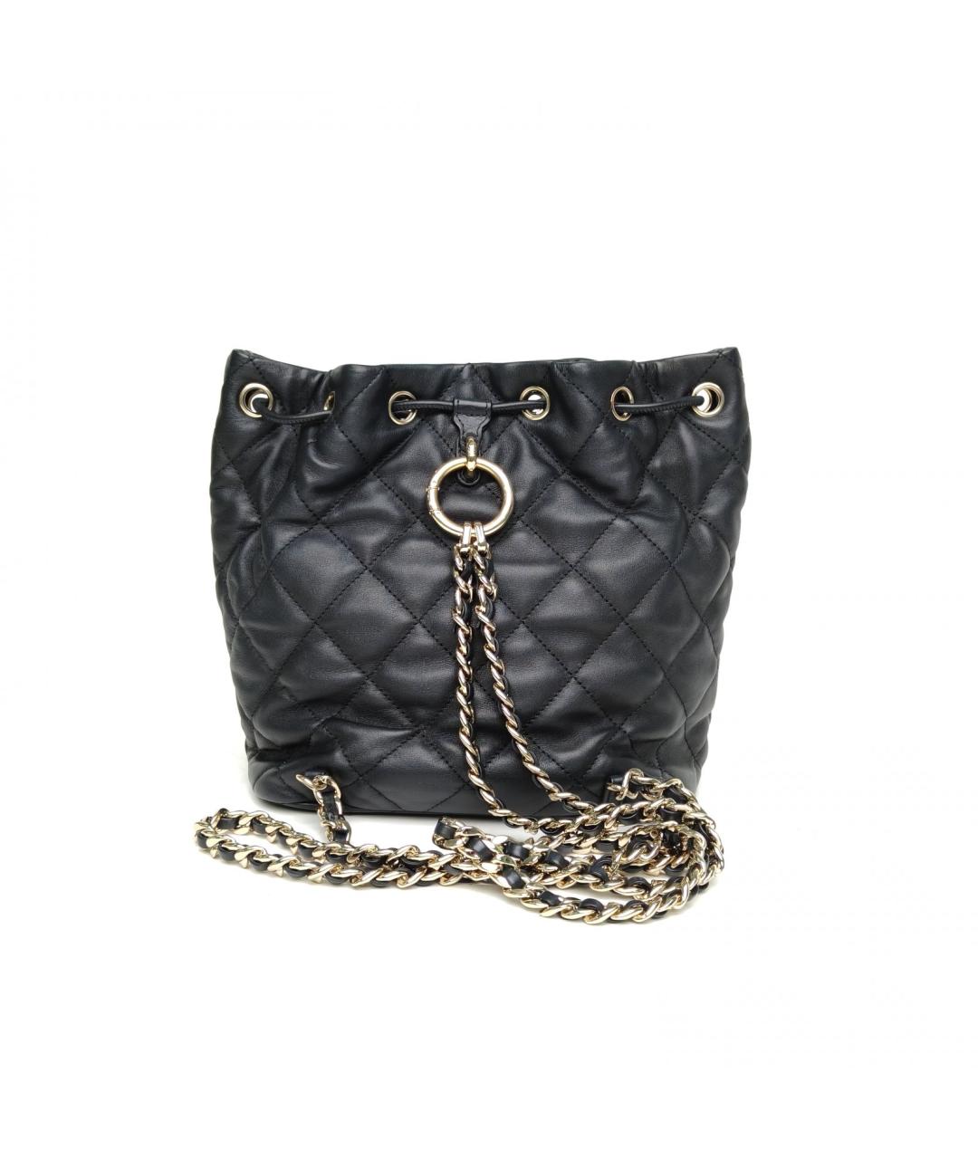 CHANEL Черный кожаный рюкзак, фото 4