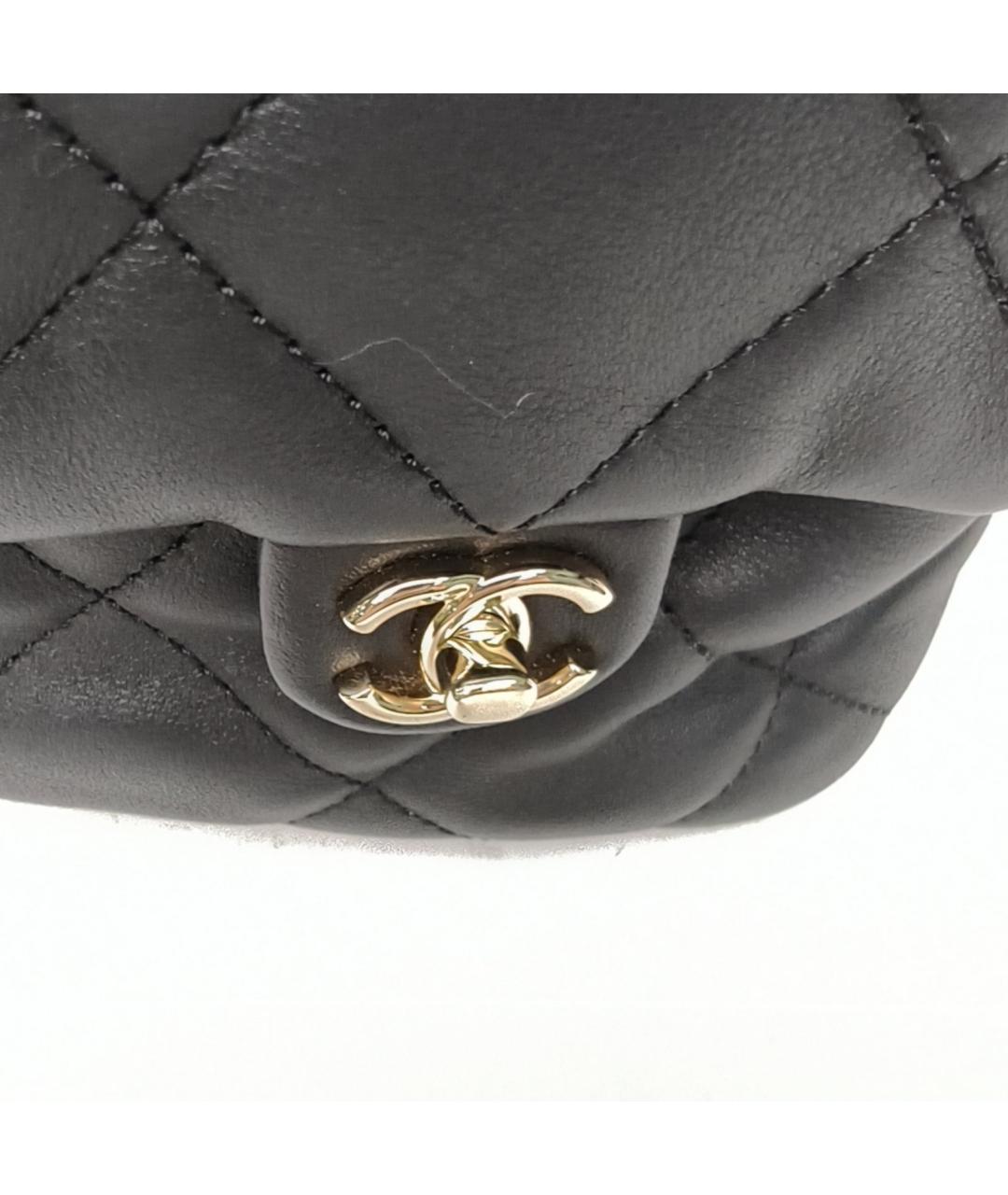 CHANEL Черный кожаный рюкзак, фото 8