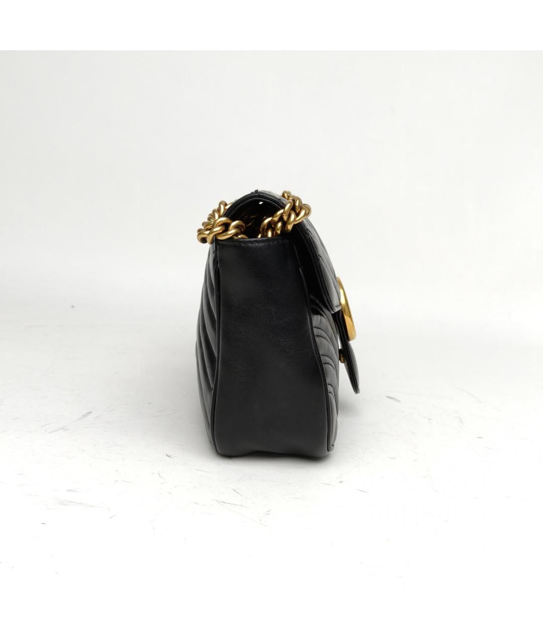 GUCCI Черная кожаная сумка через плечо, фото 5