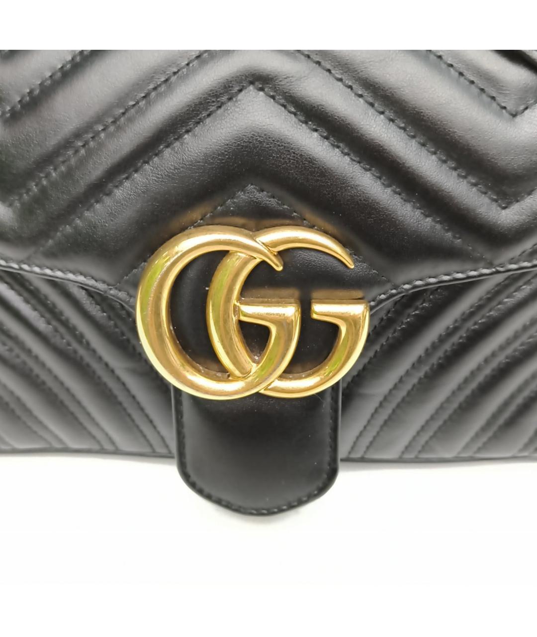 GUCCI Черная кожаная сумка через плечо, фото 7