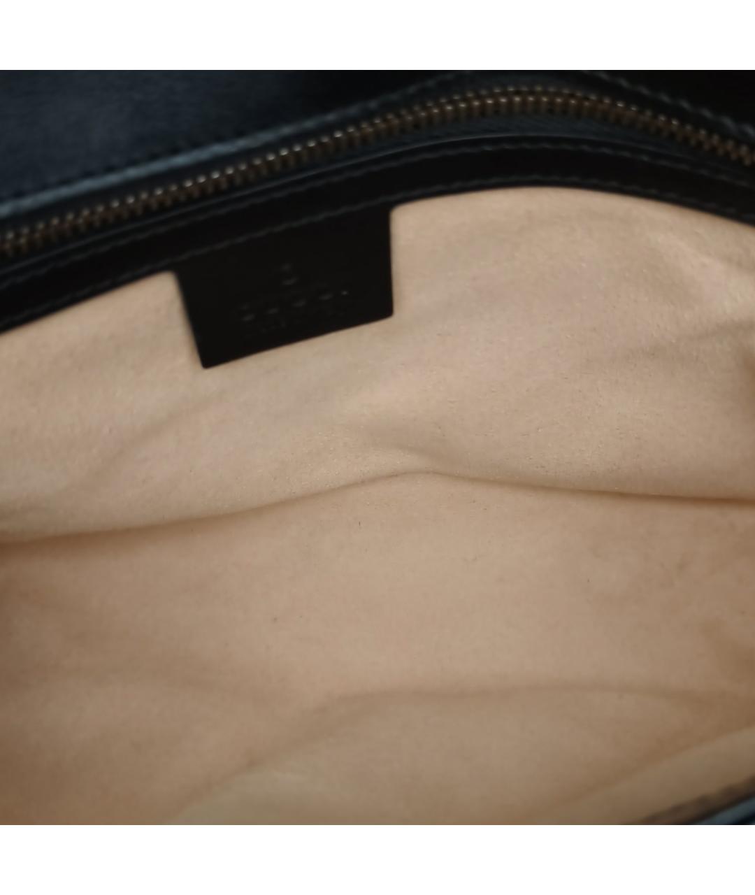 GUCCI Черная кожаная сумка через плечо, фото 8