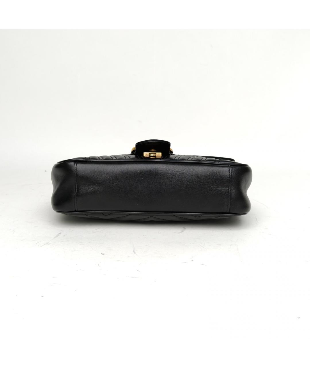 GUCCI Черная кожаная сумка через плечо, фото 6