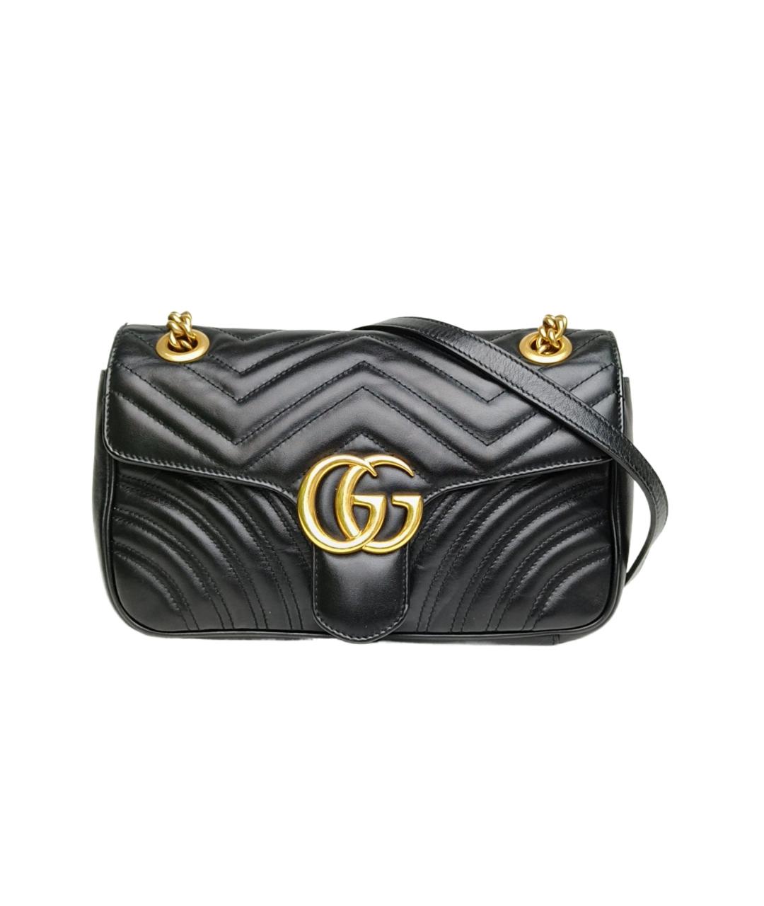 GUCCI Черная кожаная сумка через плечо, фото 10