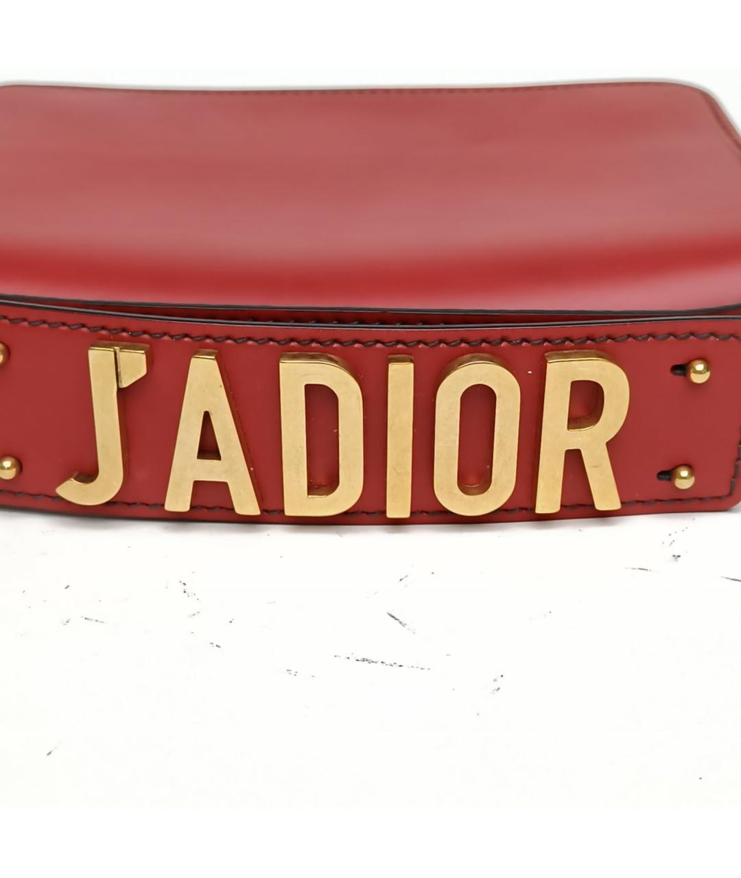 CHRISTIAN DIOR Красная кожаная сумка с короткими ручками, фото 8