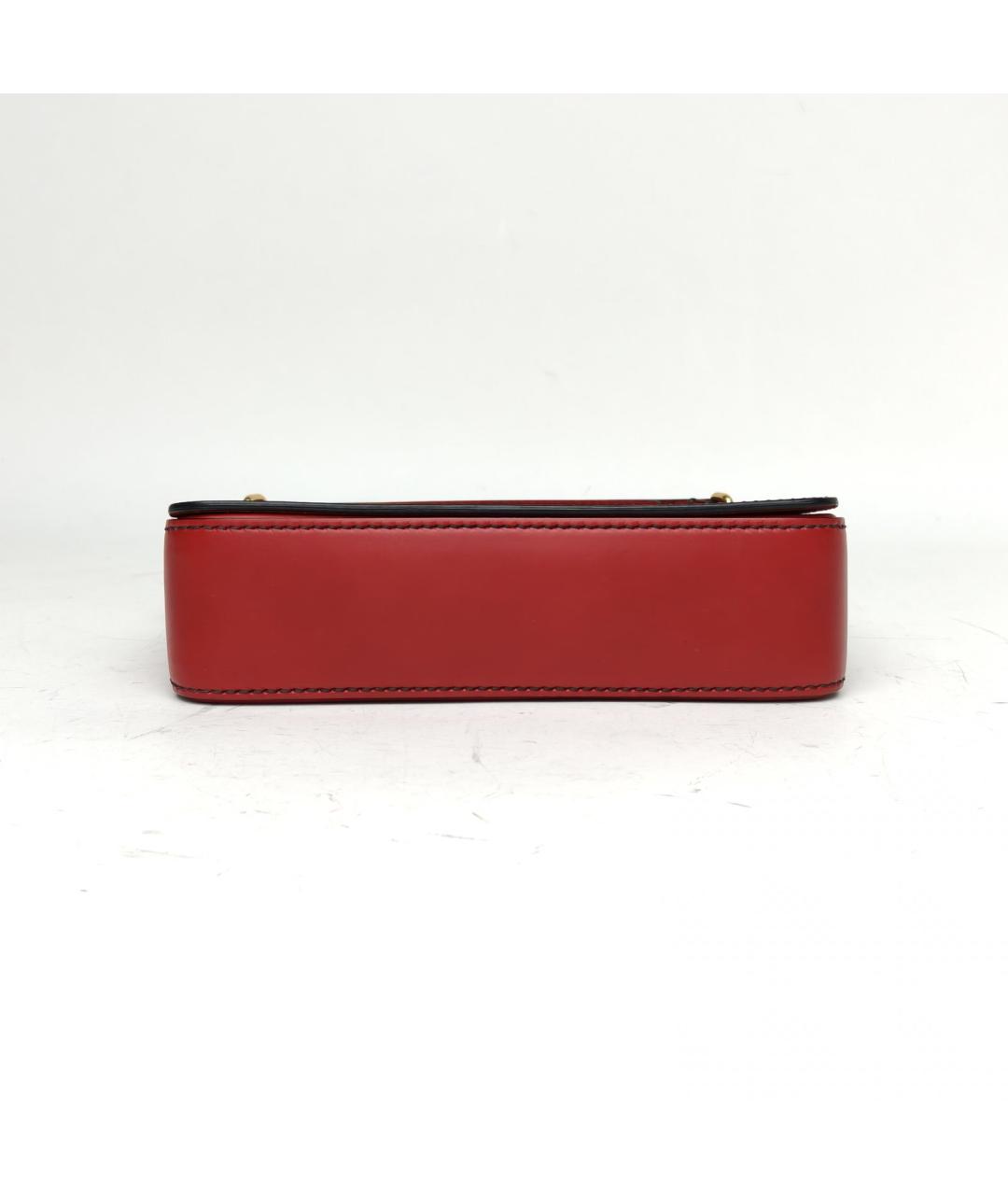 CHRISTIAN DIOR Красная кожаная сумка с короткими ручками, фото 6