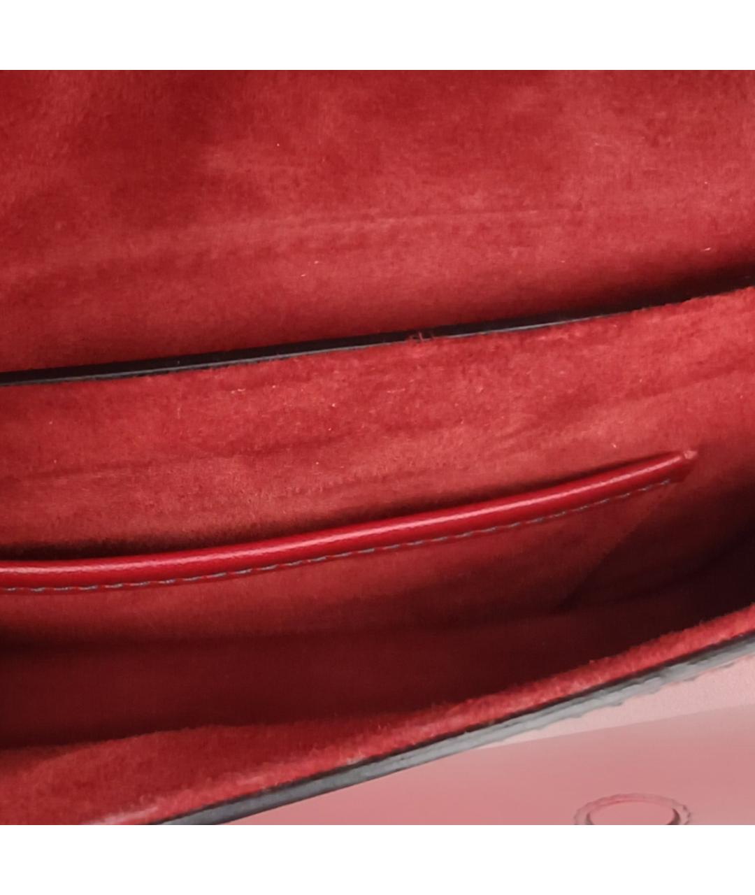 CHRISTIAN DIOR Красная кожаная сумка с короткими ручками, фото 7