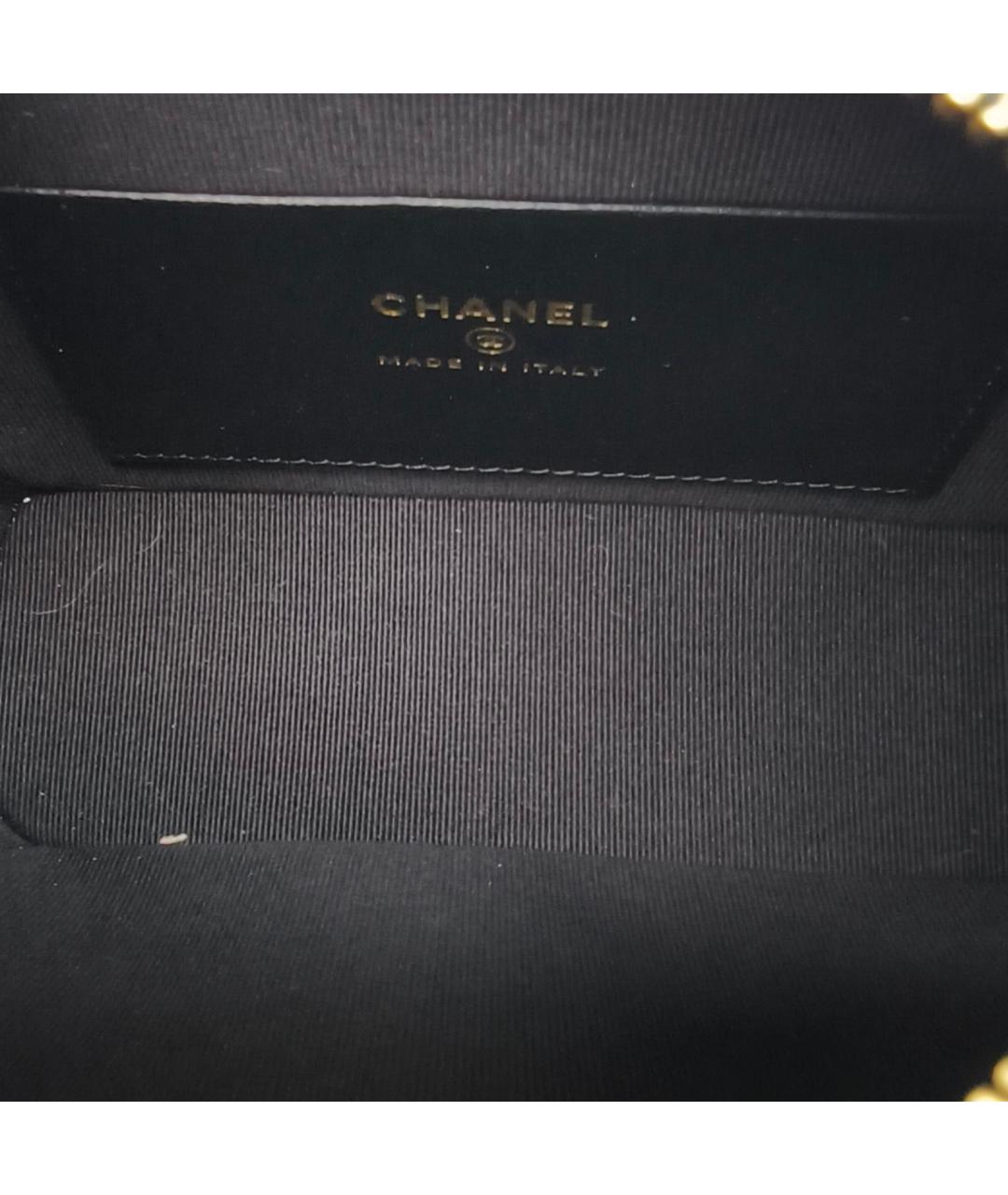 CHANEL Черная кожаная сумка с короткими ручками, фото 8