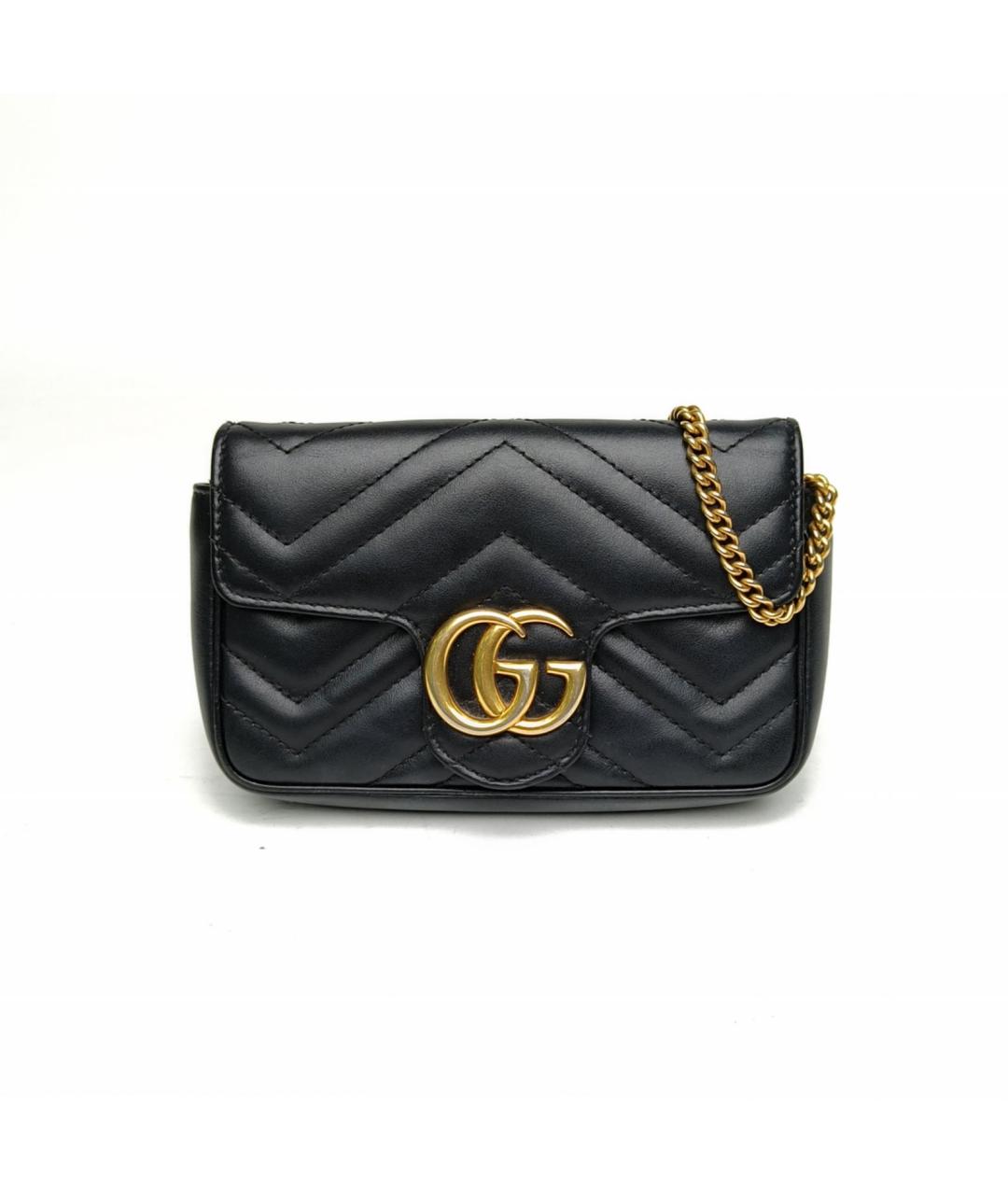 GUCCI Черная кожаная сумка через плечо, фото 2