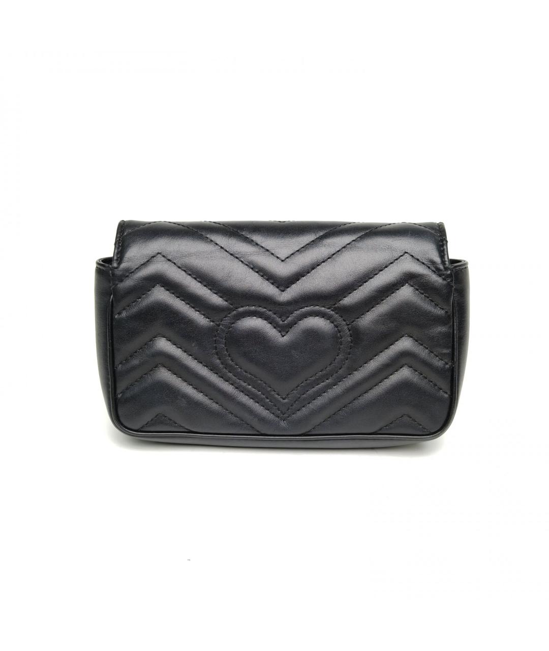 GUCCI Черная кожаная сумка через плечо, фото 4