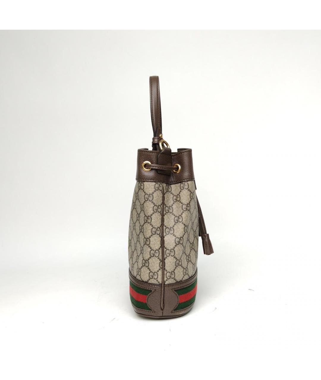 GUCCI Коричневая сумка с короткими ручками, фото 5