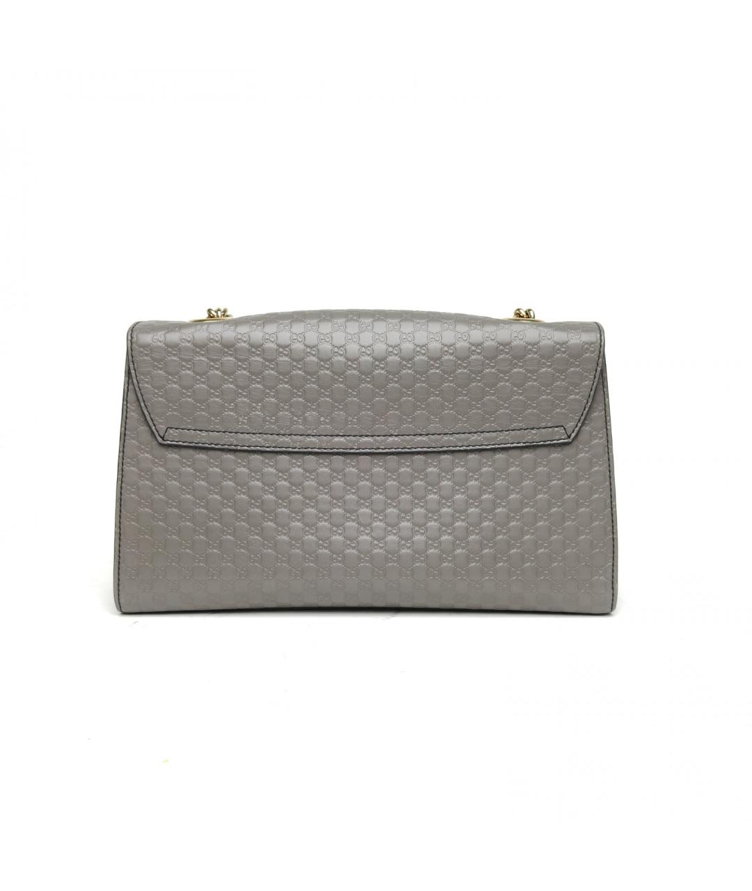 GUCCI Серая кожаная сумка через плечо, фото 4