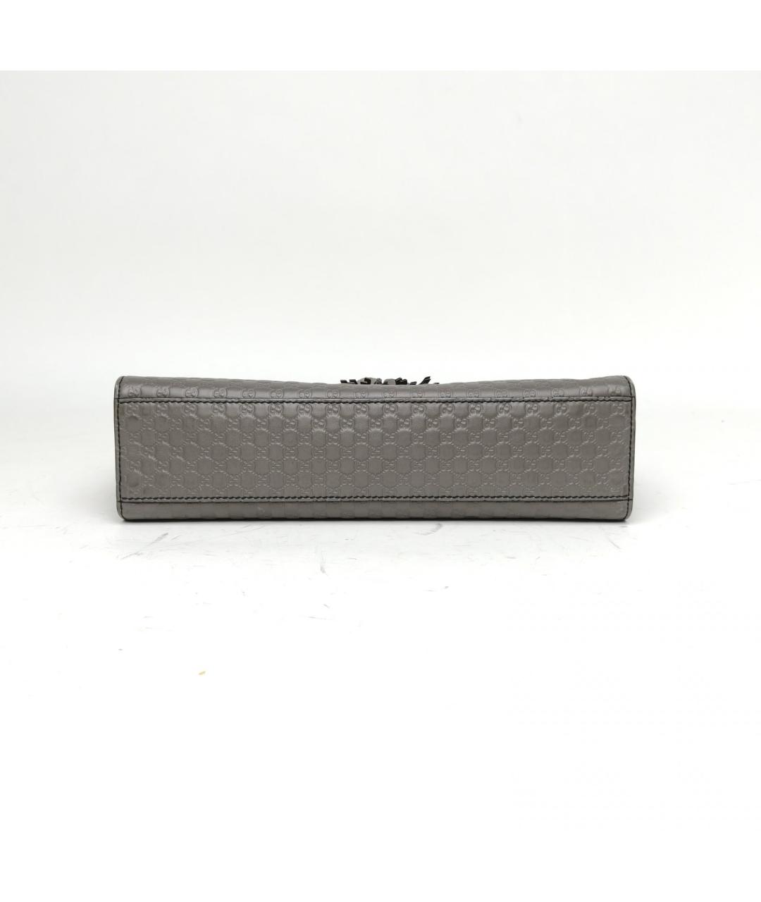 GUCCI Серая кожаная сумка через плечо, фото 6