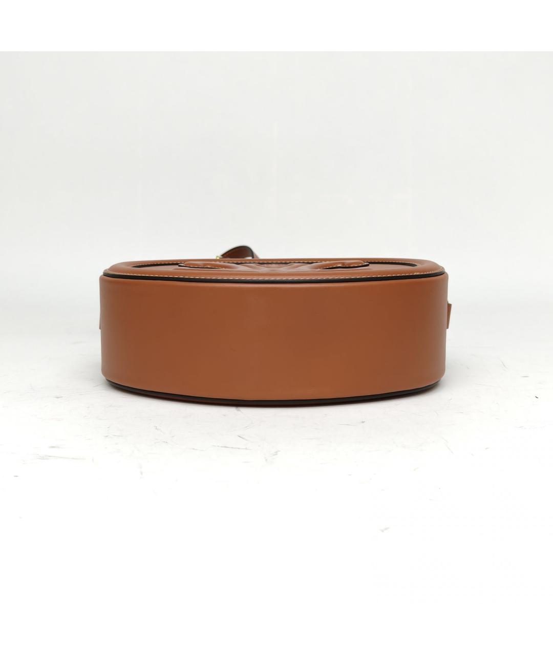 CELINE Коричневая кожаная сумка через плечо, фото 6