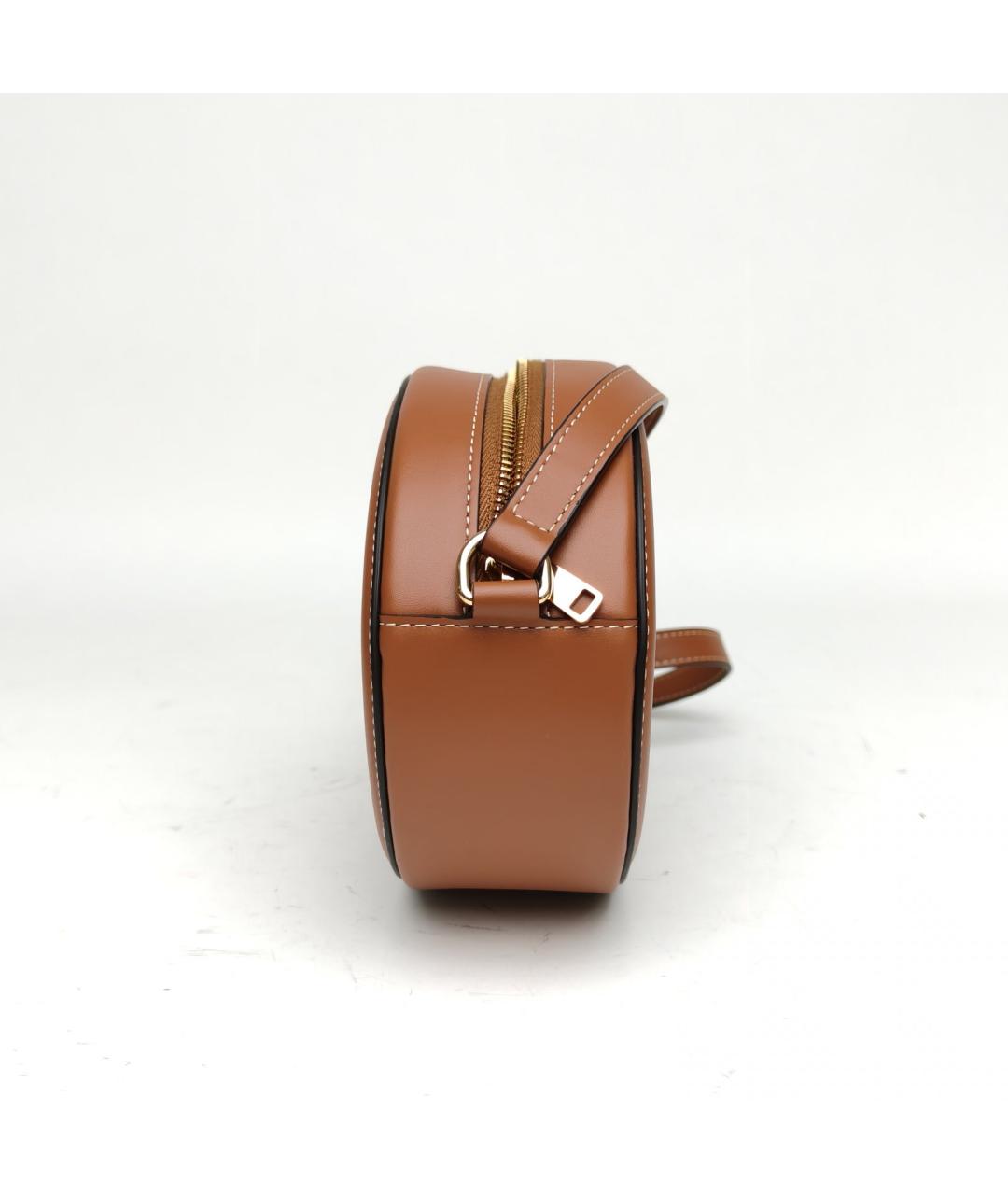 CELINE Коричневая кожаная сумка через плечо, фото 5