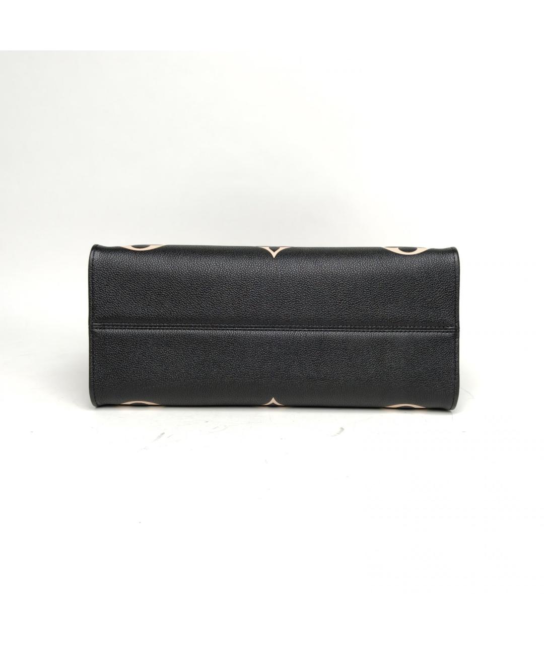 LOUIS VUITTON Черная кожаная сумка тоут, фото 6