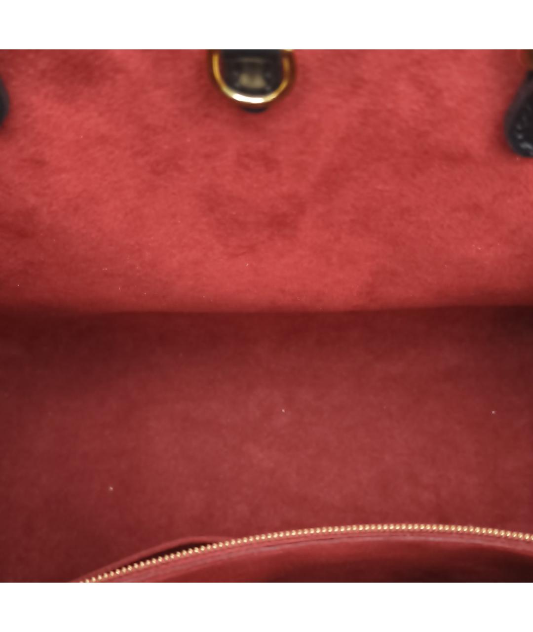 LOUIS VUITTON Черная кожаная сумка тоут, фото 7