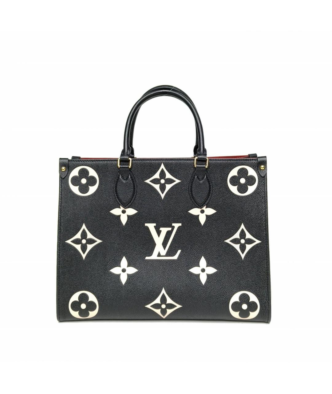 LOUIS VUITTON Черная кожаная сумка тоут, фото 4