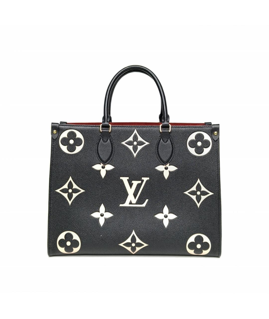 LOUIS VUITTON Черная кожаная сумка тоут, фото 2
