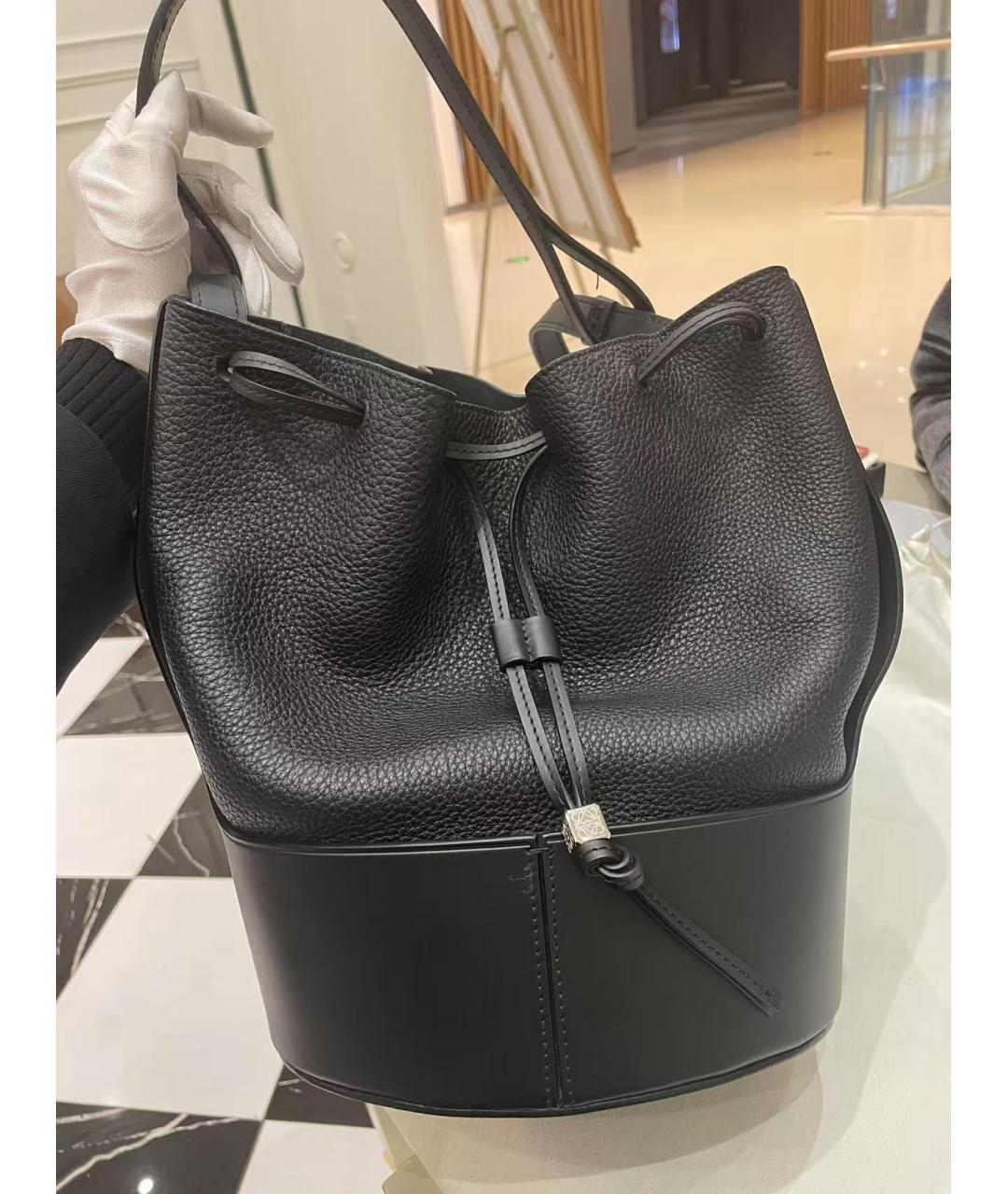 LOEWE Черная кожаная сумка через плечо, фото 9