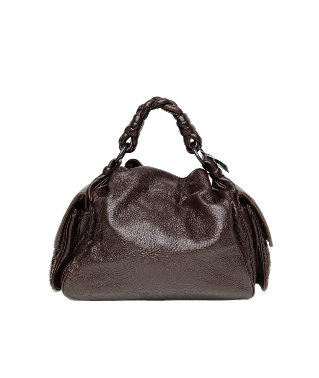 BOTTEGA VENETA Коричневая кожаная сумка с короткими ручками, фото 8